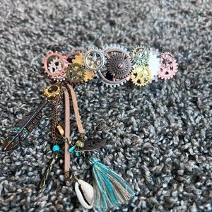 Steampunk tasseled hairpiece